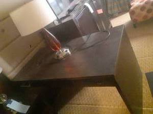 lot 688 image: Desk and Red Lamp for the Office