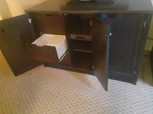 lot 794 image: Large Brown TV Stand  Dresser 