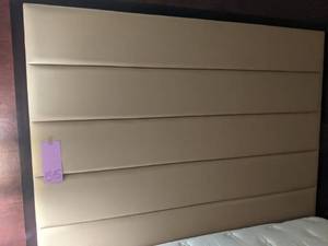 lot 515 image: Beige Padded King Headboard 
