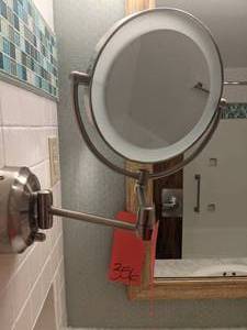 lot 355 image: Bathroom Accessories Magnifying Mirror, Towel Bars, & More
