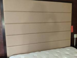 lot 380 image: Elegant Beige King Headboard 