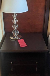 lot 392 image: Elegant Nightstand and Bubble Lamp