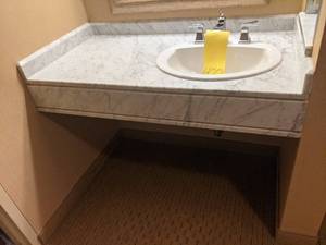 lot 422 image: Elegant Small Bathroom Counter with Sink