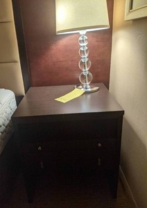 lot 464 image: Gorgeous Nightstand and Bubble Lamp
