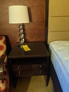 lot 467 image: Nightstand and Bubble Lamp
