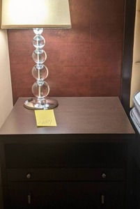 lot 481 image: Nightstand and Bubble Lamp
