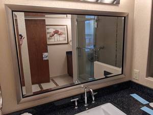 lot 297 image: Beautiful Large Mirror with Silver Trim