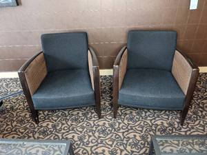 lot 202 image: Darling Pair of GreyBrown Chairs