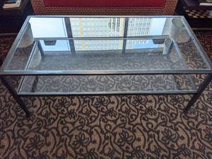 lot 205 image: Rectangle Glass Coffee Table