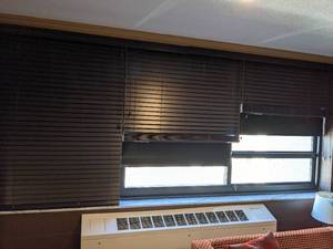 lot 229 image: Set of 3 Window Blinds and Blackout Roller Blinds