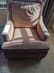 lot 244 image: Cozy Armchair with a Beautiful Weave Pattern