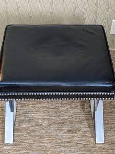 lot 257 image: Retro Black Ottoman