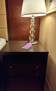lot 529 image: Nightstand and Bubble Lamp