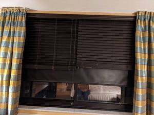 lot 485 image: Window Blinds, Blackout Roller Blind, Curtains