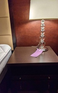 lot 549 image: Nightstand and Bubble Lamp