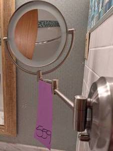 lot 559 image: Bathroom Accessories Magnifying Mirror, Towel Bars, & More