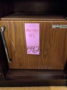 lot 592 image: Brown Mini Fridge