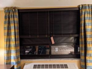 lot 608 image: Window Blinds, Blackout Roller Blind, Curtains
