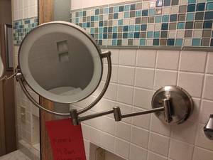 lot 316 image: Bathroom Accessories Magnifying Mirror, Towel Bars, & More