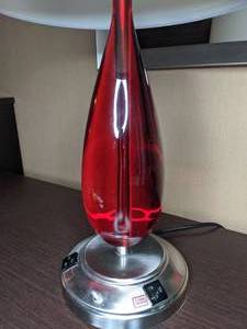 lot 306 image: Gorgeous Red Teardrop Lamp