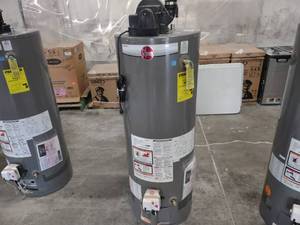 lot 243 image: Rheem 50 Gallon Natural Gas Water H...