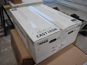 lot 377 image: Kohler 5827-0 Cast Iron Sink...