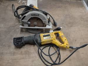 lot 541 image: Dewalt Circular Saw & Reciprocating...