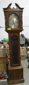 lot 2 image: Mini grandfather clock stands about 5 ft tall