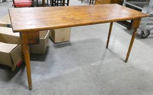 lot 3 image: Vintage hall table 23x61 and 29 tall
