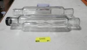 lot 31 image: 2 Vintage glass rolling pins