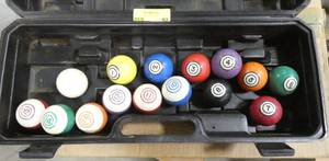 lot 92 image: Pool balls (missing #9)