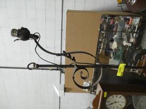 lot 130 image: rod iron lamp