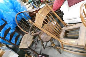lot 156 image: 3 chairs all different styles for refinishing