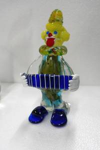 lot 162 image: 2 Vintage Italian Murano Hand Blown Glass Clowns