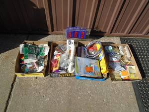 Flat of store returns & shelf pull items. As shown.