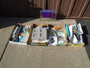 Flat of store returns & shelf pull items. As shown.