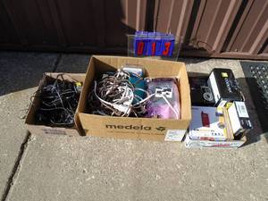 Flat of store returns & shelf pull items. As shown.