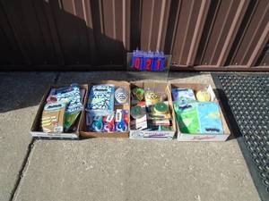 Flat of store returns & shelf pull items. As shown.