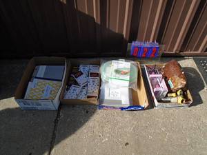 Flat of store returns & shelf pull items. As shown.