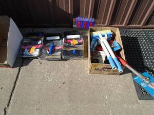 Flat of store returns & shelf pull items. As shown.