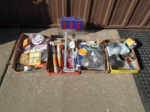 Flat of store returns & shelf pull items. As shown.
