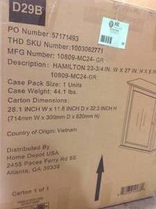 Home Decorators Hamilton 24 in. W x 27 in. H Wall Mirror Cabinet in Grey see pictures