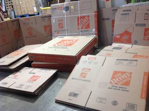 Pallet with assorted Cardboard Storagemoving boxes various sizes not used