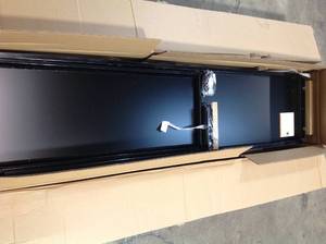Ready-to-Assemble 24-Gauge Steel Freestanding Garage Cabinet in Black (36 in. W x 72 in. H x 18 in. D) by Husky Customer Returns See Pictures