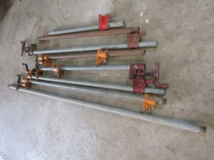 Pipe clamps, 34, 5 sets...