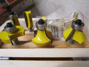 Router bits - set of eight, Cummins...