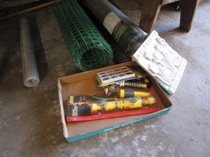 Gardening fencing, hose connectors,...