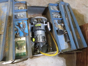 Stanley router, tool box...