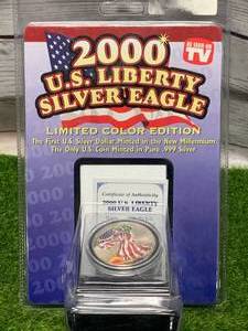 lot 14 image: 2000 Silver American Eagle .999 1oz