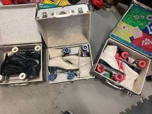 lot 16 image: Lot of Three Vintage Roller Skates with Cases